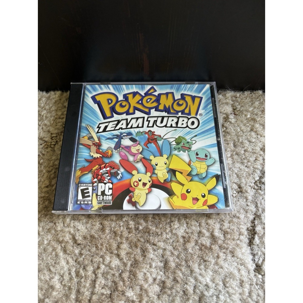 Pokemon Team Turbo PC CD-ROM Video Game 2005 Windows XP 98 Complete with Manual